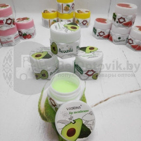 Ночная увлажняющая маска-бальзам для сухих и обветренных губ Vaseina lip membran  с фруктовыми ароматами С