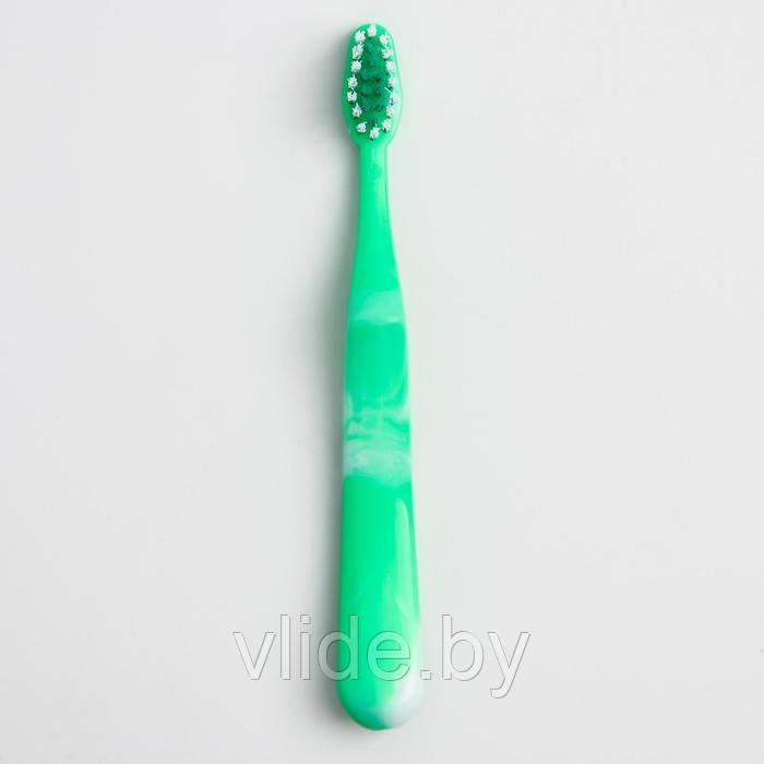 Зубная щётка детская, от 18 мес., цвет зелёный - фото 1 - id-p141291427