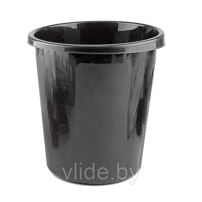 Корзина для бумаг и мусора Стамм, 9 литров, пластик, черная - фото 2 - id-p141291440