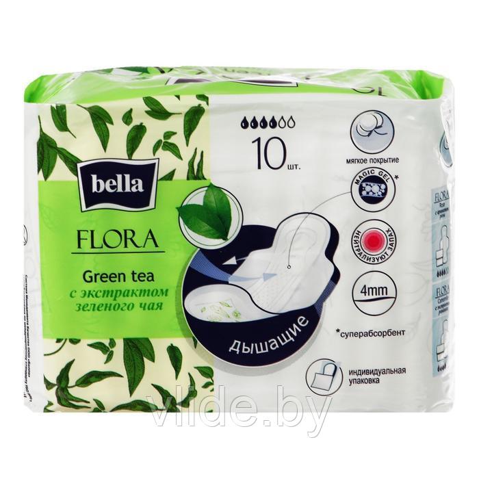 Прокладки женские гигиенические bella FLORA Green tea с экстрактом зеленого чая 10 шт. 5181056 - фото 2 - id-p141291463