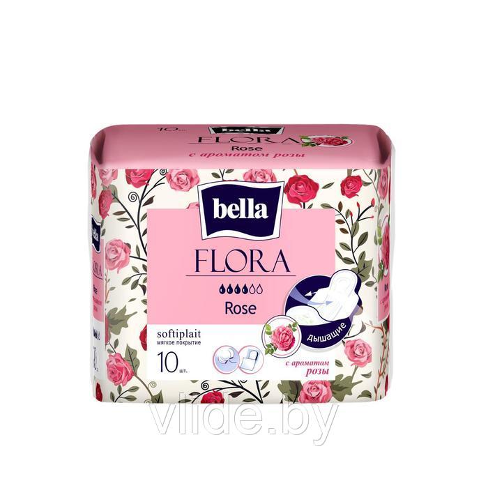 Прокладки женские гигиенические bella FLORA Rose "bella" с ароматом розы 10 шт. - фото 1 - id-p141291464