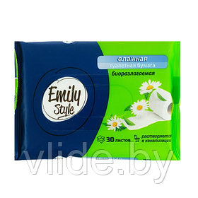 Влажная туалетная бумага Emily Style, растворяющаяся 30шт 4921406