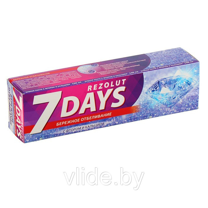 Зубная паста 7 days "Бережное отбеливание", 100 мл 3726206