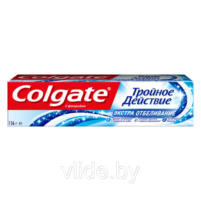 Зубная паста Colgate «Тройное действие», экстра отбеливание, 100 мл - фото 1 - id-p141291495