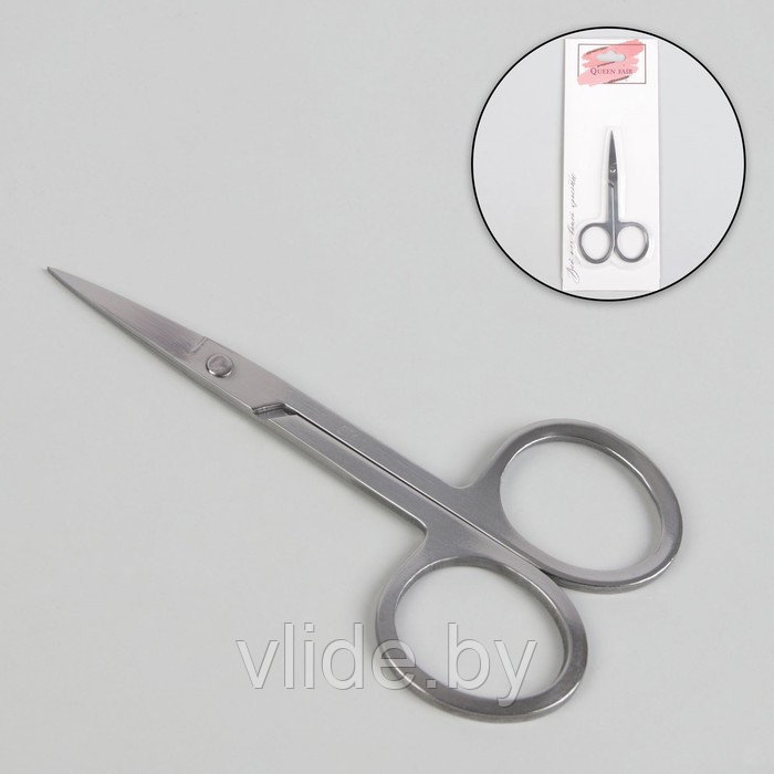 Ножницы маникюрные, прямые, 9 см, цвет серебристый - фото 1 - id-p141291528