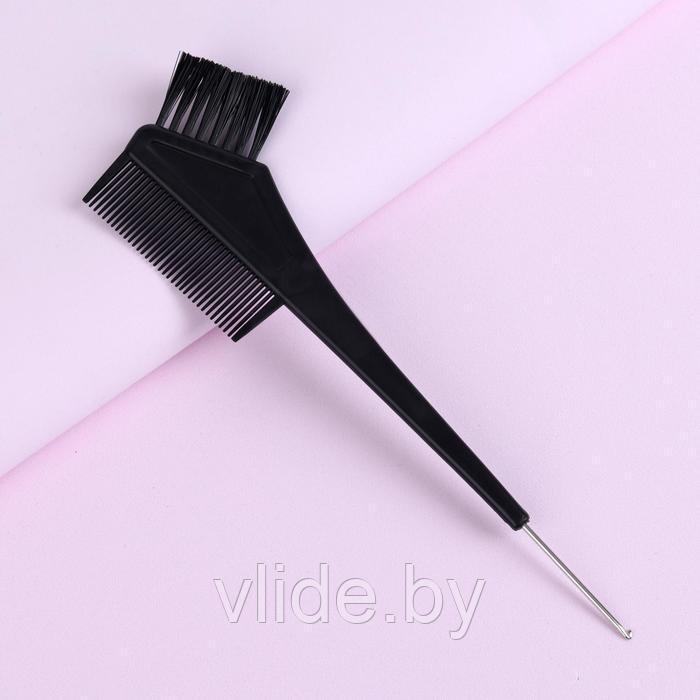 Расчёска для окрашивания, с крючком, цвет чёрный - фото 1 - id-p141291593