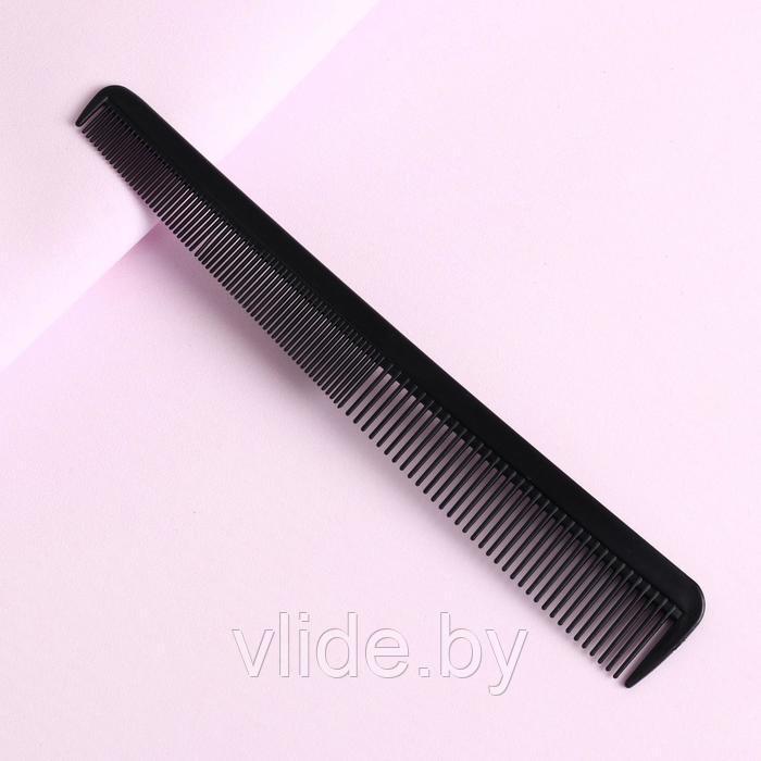Расчёска комбинированная, скошенная, цвет чёрный - фото 1 - id-p141291603
