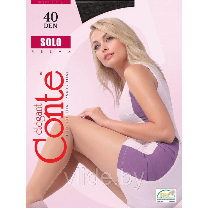 Колготки женские CONTE ELEGANT SOLO, 40 ден, цвет чёрный (nero), размер 5 xl