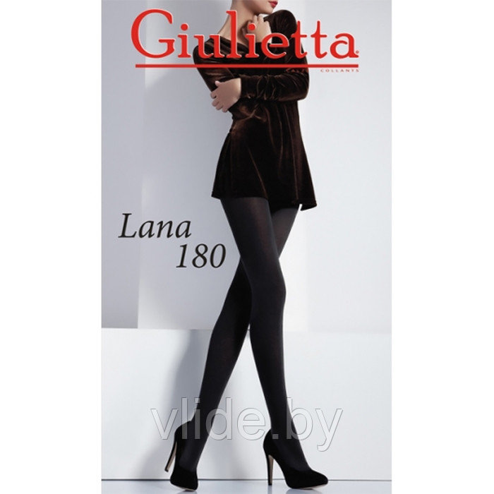 Колготки женские Giulietta LANA 180 den, цвет чёрный (nero), размер 4 L