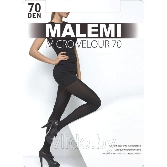 Колготки женские MALEMI Micro Velour 70 цвет чёрный (nero), р-р 3М