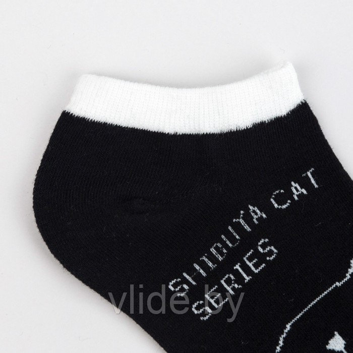 Носки женские, «Кот» цвет чёрный, размер 23-25 (36-40) - фото 4 - id-p141291707
