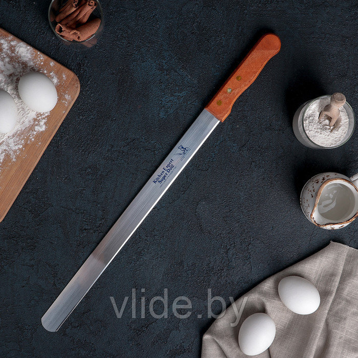 Нож для бисквита 35 см, ручка дерево - фото 7 - id-p141291725