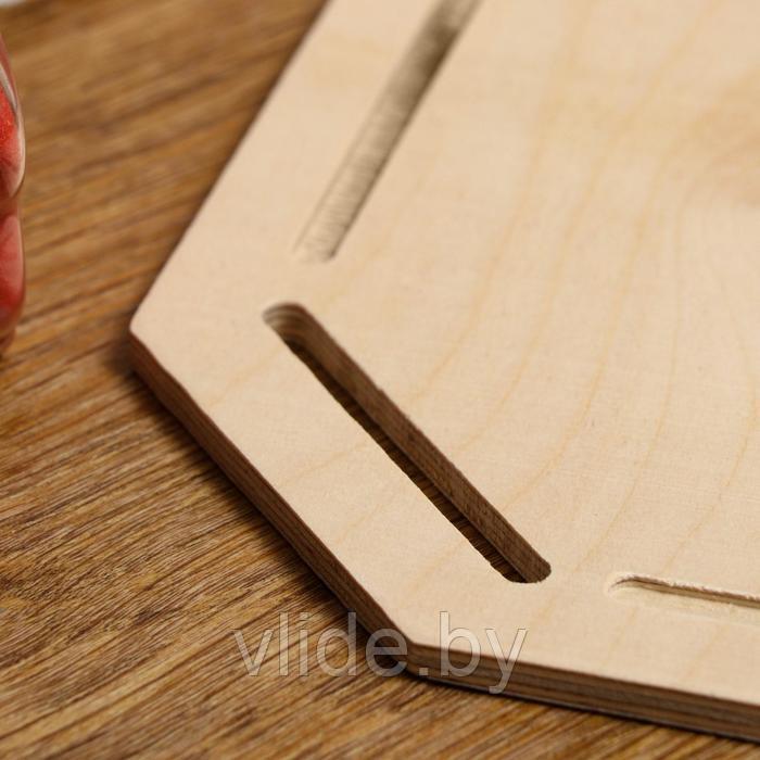 Доска разделочная деревянная "Прямоугольная со скосом", 29×19×0,6 см 5164283 - фото 2 - id-p141291755