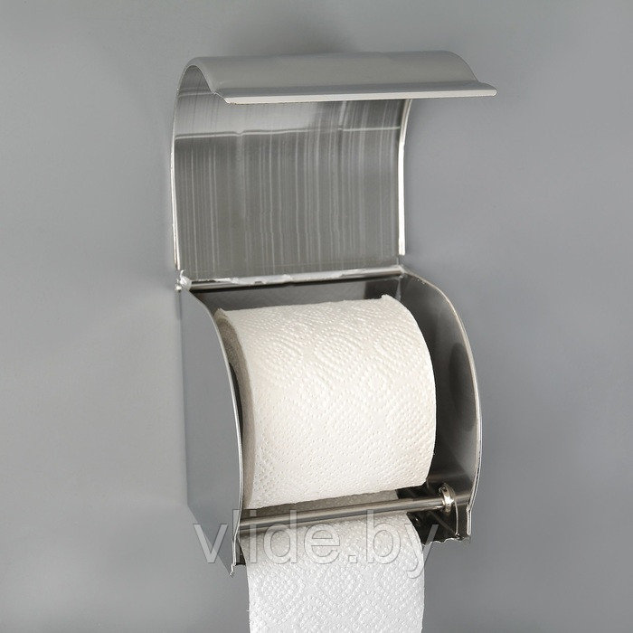 Держатель для туалетной бумаги, без втулки 12×12.5×12 см, цвет хром зеркальный - фото 2 - id-p141295846