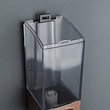 Диспенсер для антисептика/жидкого мыла механический, 350 мл, пластик, цвет коричневый, фото 2