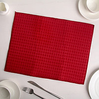 Коврик для сушки посуды 30×40 см, микрофибра, цвет красный