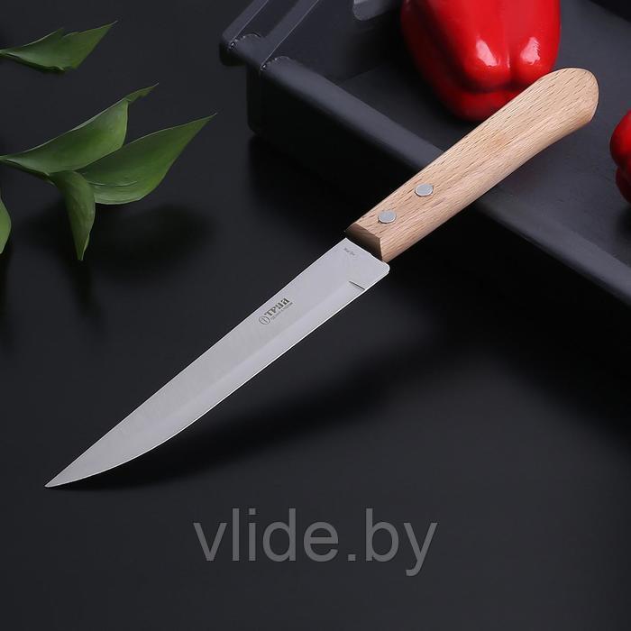 Нож кухонный «Универсал», поварской, лезвие 16,5 см, с деревянной ручкой - фото 1 - id-p141291839