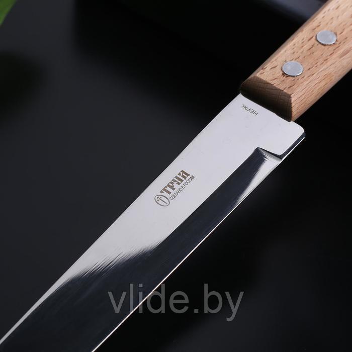 Нож кухонный «Универсал», поварской, лезвие 16,5 см, с деревянной ручкой - фото 3 - id-p141291839