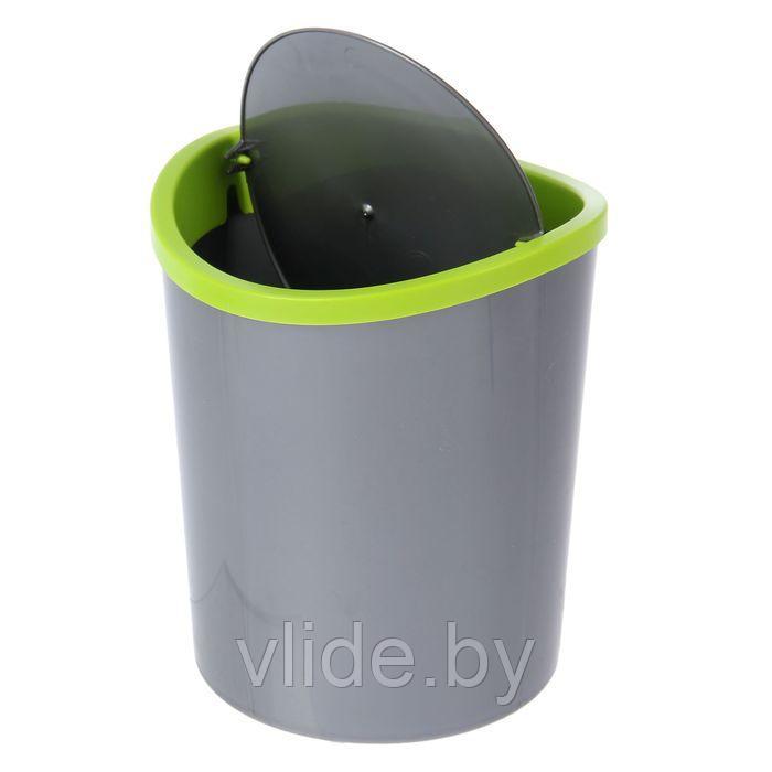 Контейнер для мусора настольный 1,6 л, цвет серый - фото 6 - id-p141295929