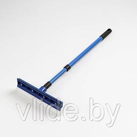 Окномойка с телескопической металлической окрашенной ручкой и сгоном, 20×49(75) см, поролон, цвет синий