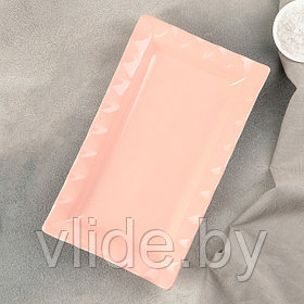Блюдо прямоугольное "Волна" 27,5х16х2,7 см, цвет розово-оранжевый 4518892