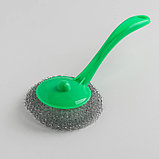Губка для мытья посуды с ручкой «Бублик», цвет МИКС, фото 2