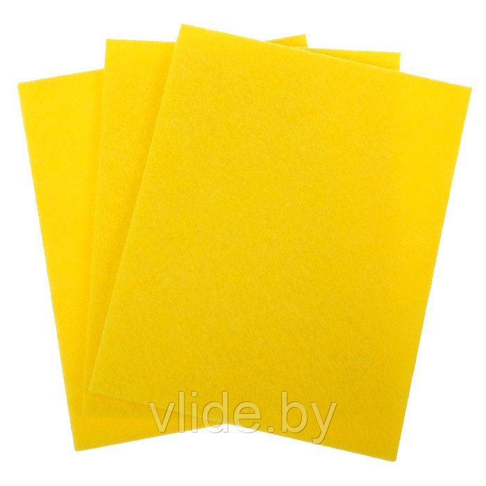 Салфетки для уборки 30×38 см, вискоза, 3 шт, цвет жёлтый - фото 1 - id-p141295961