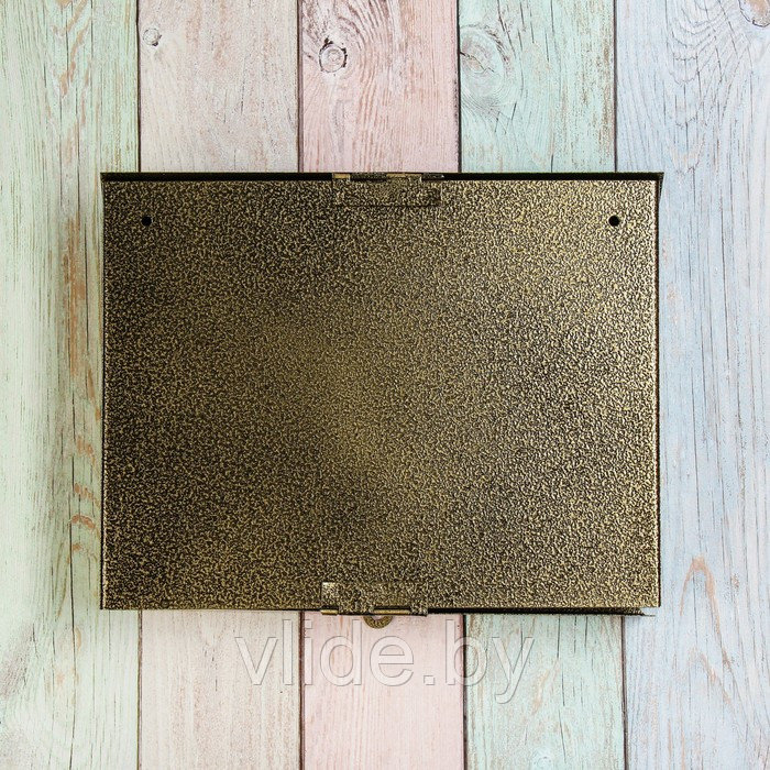 Ящик почтовый без замка (с петлёй), горизонтальный «Широкий», бронзовый - фото 6 - id-p141291913
