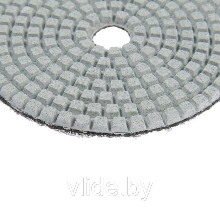 Алмазный гибкий шлифовальный круг TUNDRA, для мокрой шлифовки, 100 мм, № 100 3594924 - фото 2 - id-p141292016