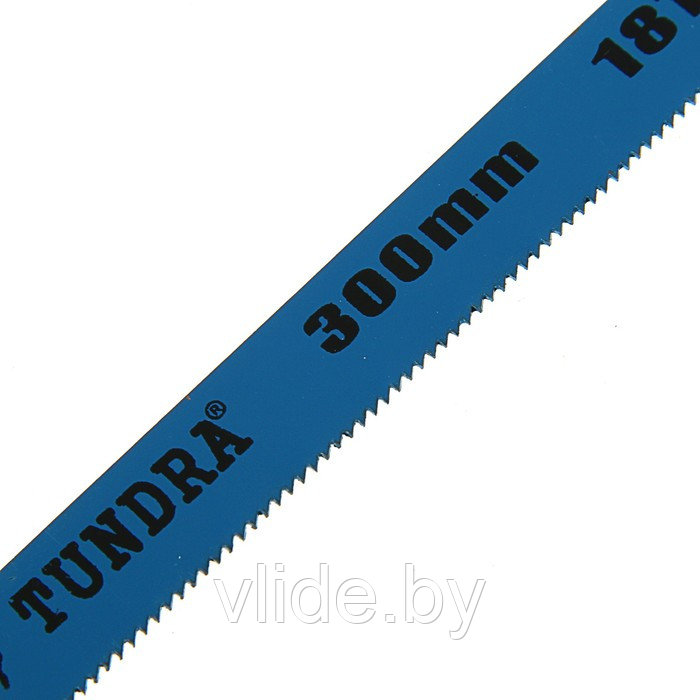 Полотна для ножовки по металлу TUNDRA, 18 TPI, быстрорежующая сталь, зак/зуб, 300 мм, 2 шт 1784612 - фото 2 - id-p141292041