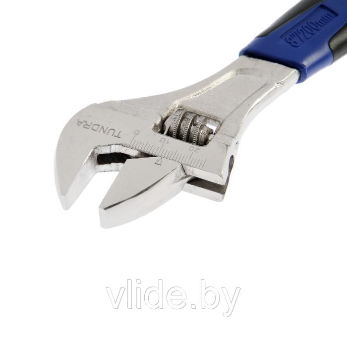 Ключ разводной TUNDRA, двухкомпонентная рукоятка, 200 мм 881778 - фото 3 - id-p141292066