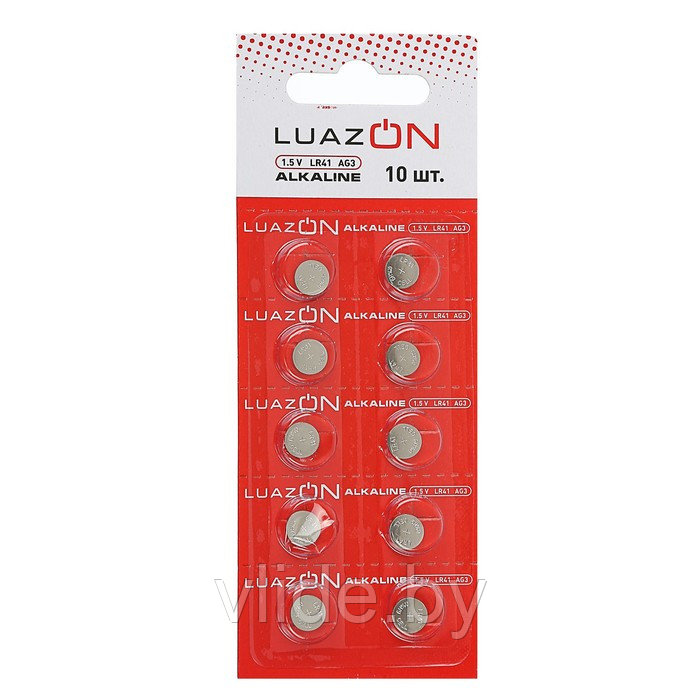 Батарейка алкалиновая LuazON, AG3, LR41, 1 шт 3005563