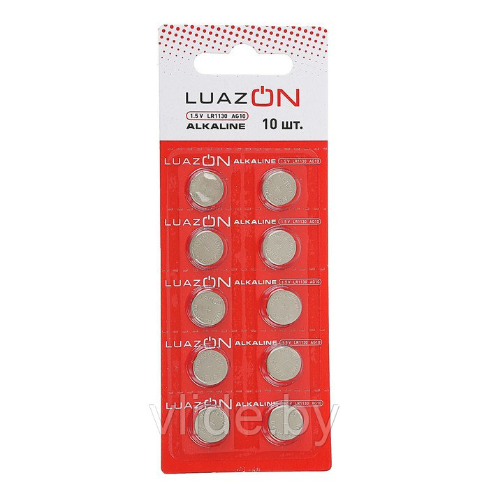 Батарейка алкалиновая LuazON, LR1130, AG10, 1 шт 3005565 - фото 1 - id-p141296821