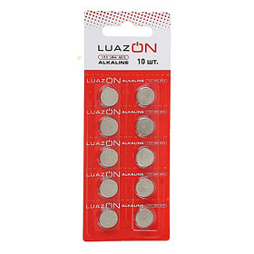 Батарейка алкалиновая LuazON, LR44, AG13, 1 шт 3005566