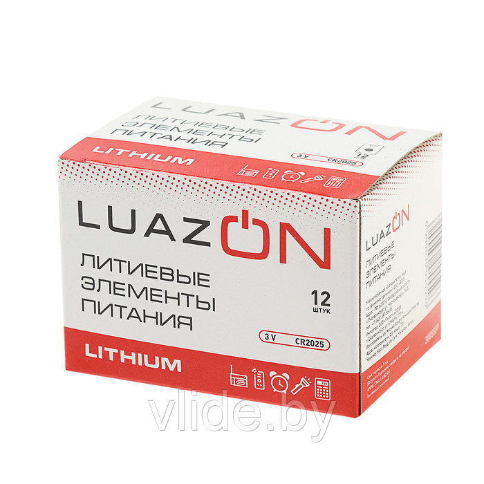 Батарейка литиевая LuazON, CR2025, 3V, блистер, 1 шт. - фото 3 - id-p141296825