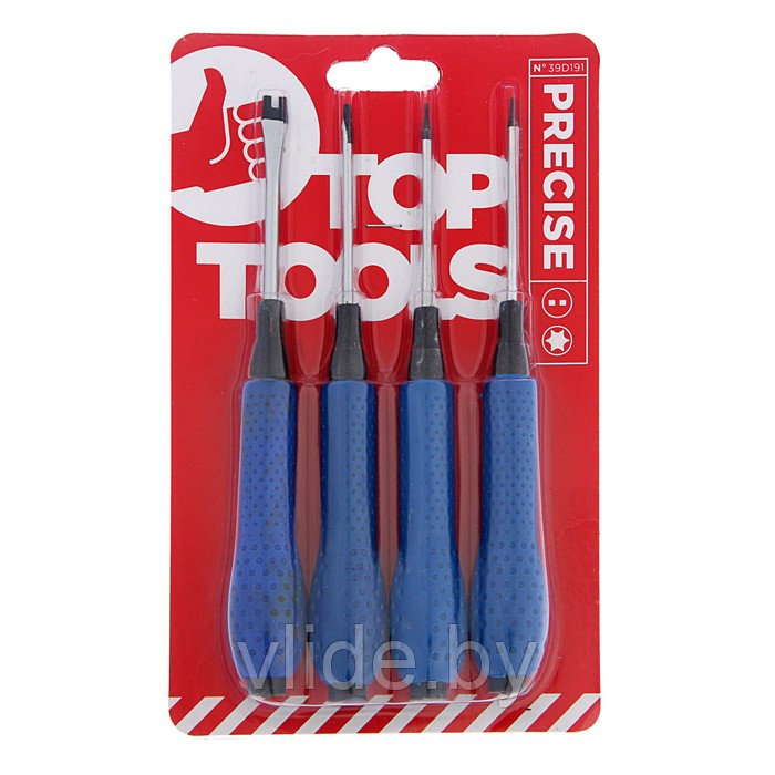 Набор отвёрток Top Tools, для точных работ, 4 шт., прорезиненная рукоятка - фото 3 - id-p141292114