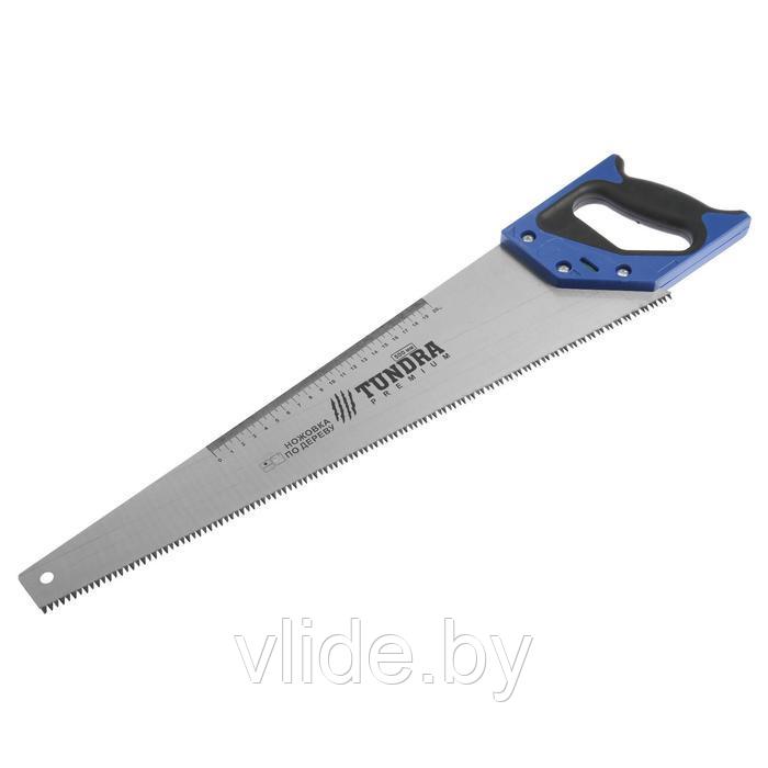 Ножовка по дереву TUNDRA, 2К рукоятка, 3D заточка, каленый зуб, 7-8 TPI, 500 мм 5155405