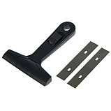 Скребок TUNDRA, пластиковый корпус, выдвижное лезвие, 100 мм, 2 запасных лезвия 2812974, фото 4