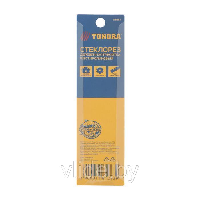 Стеклорез TUNDRA, шестироликовый, деревянная рукоятка 1181283 - фото 6 - id-p141292536