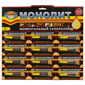 Cуперклей Секундный Aviora "Монолит", мини карта, 3 г 2924029