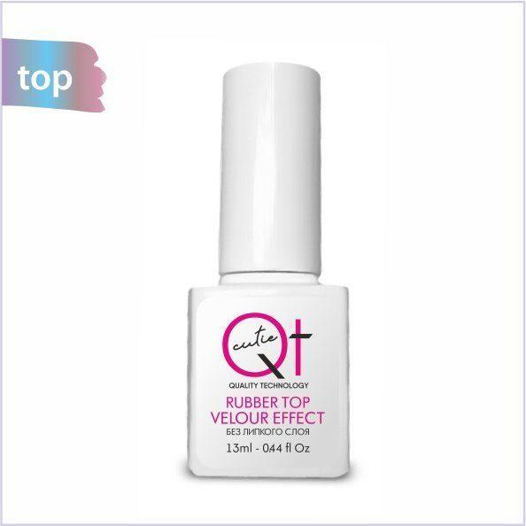 QT Каучуковый матовый топ без липкого слоя Velour Effect, 13 мл