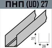 Профиль направляющий потолочный ПНП UD 27/28-3000 (0,6 мм) KNAUF, фото 3