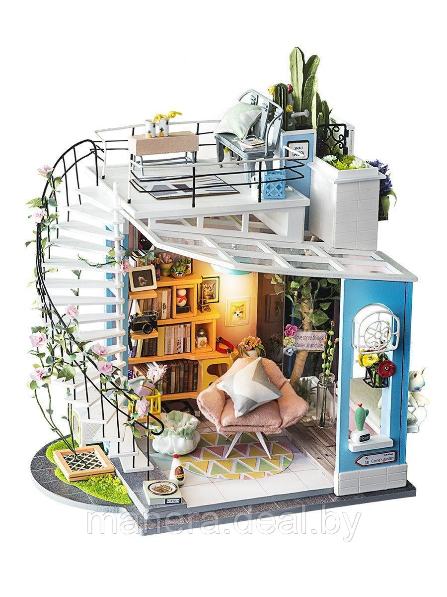 Интерьерный конструктор - румбокс Robotime двухэтажная студия Dora's Loft