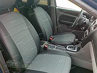 Чехлы для Renault Scenic III, экокожа , чёрно-серая