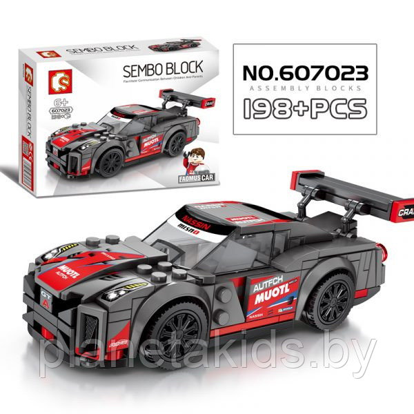 Конструктор Sembo Block «Гоночный автомобиль», 198 деталей, арт.607023