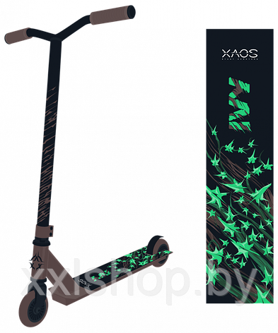 Самокат трюковый XAOS Ivy (коричневый), фото 2