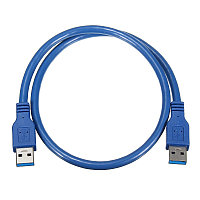 Кабель USB3.0, папа-папа, экранированный, 1 метр, синий