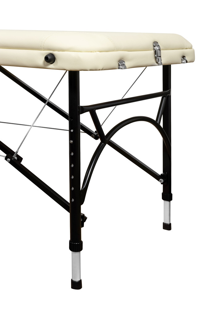 Массажный стол складной 3-секционный алюминиевый BodyFit (186x70 см) бежевый - фото 4 - id-p90295202