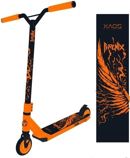Самокат трюковый XAOS Phoenix Orange 100 мм - фото 1 - id-p141374265