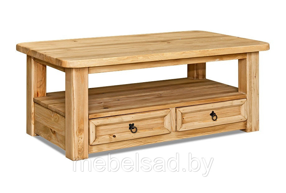Журнальный столик деревянный "Кантри Супер №2" Д900мм*Ш550мм*В460мм - фото 1 - id-p141374819
